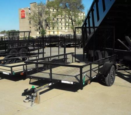 m4 New Utility Trailer 5 x 8 Ramp Mesh Sides